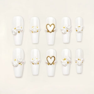 Press On Nails Shinny White 1750