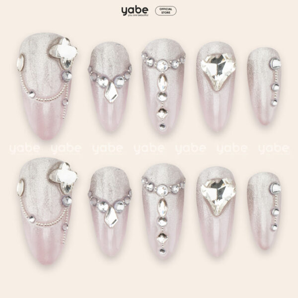 Press on nails beauty purple 1754