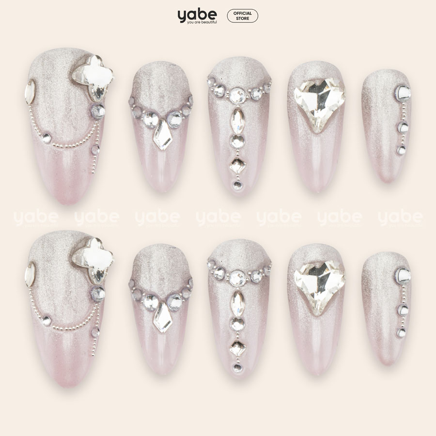 Press on nails beauty purple 1754
