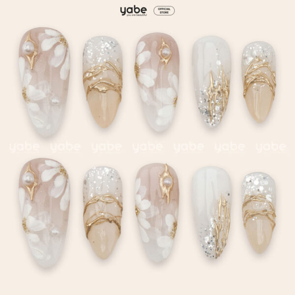 Press on nails beauty cream 1755