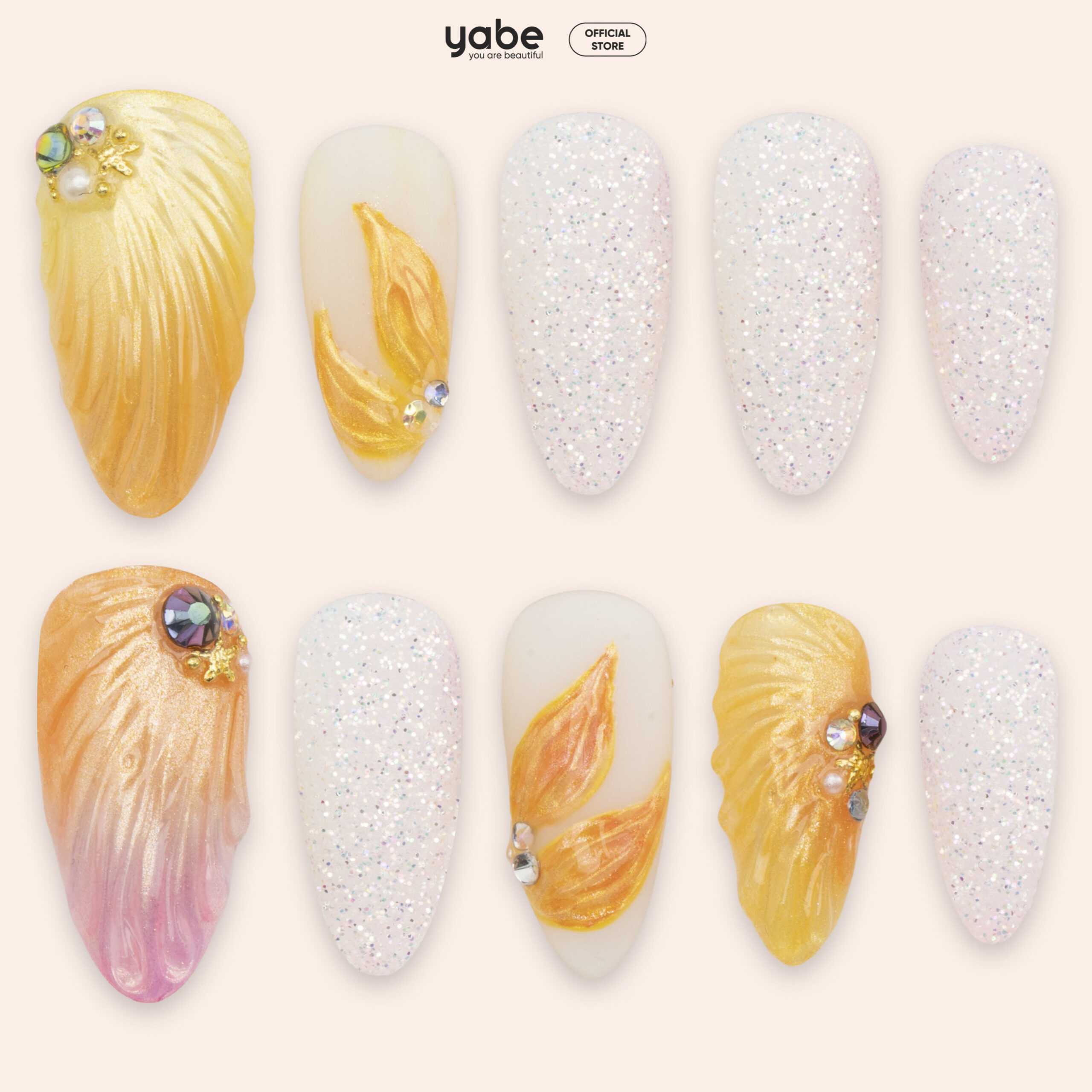 Press on nails luxury mixcolor 1762