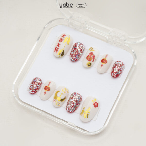 Press on nails lovely red 1763 - image 2