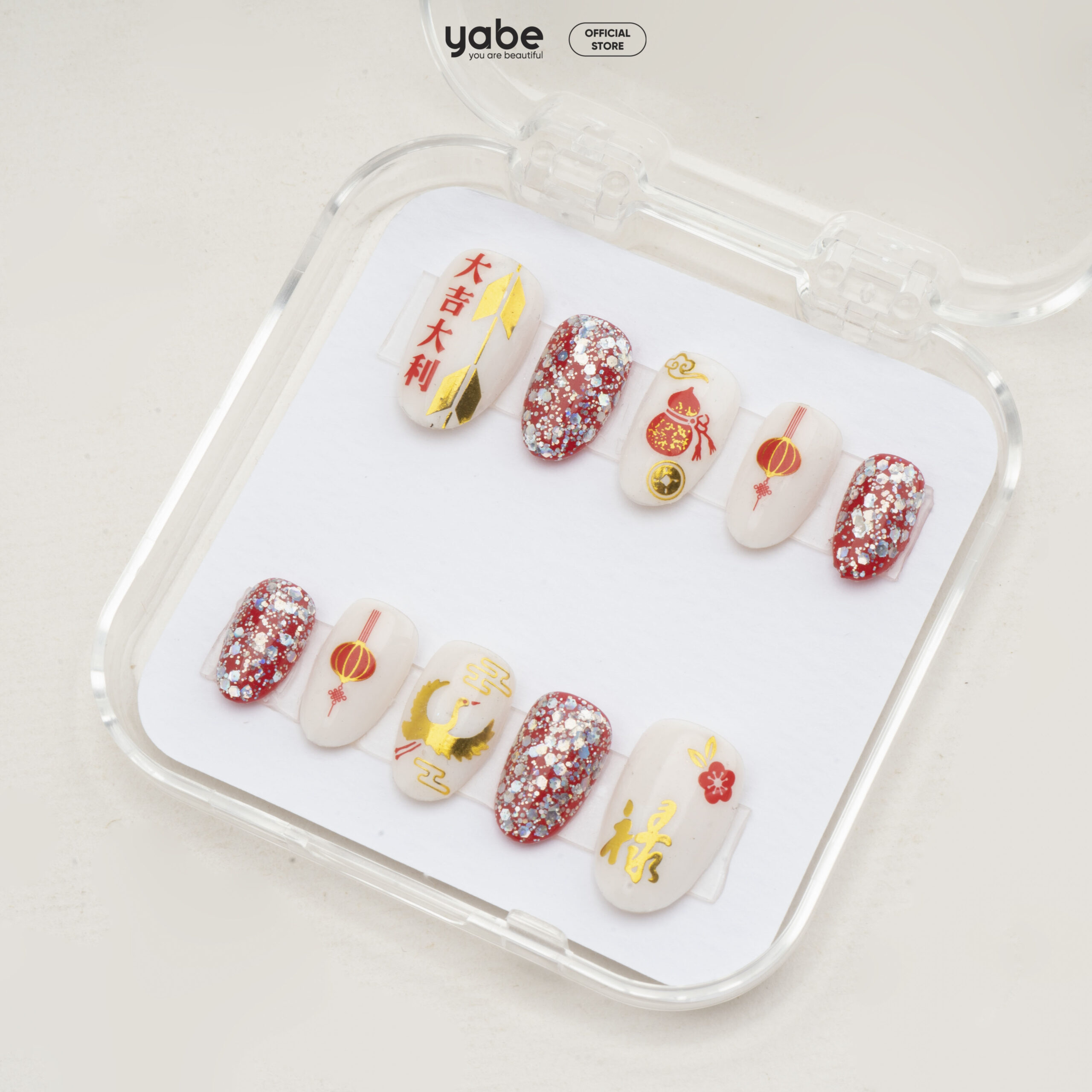 Press on nails lovely red 1763