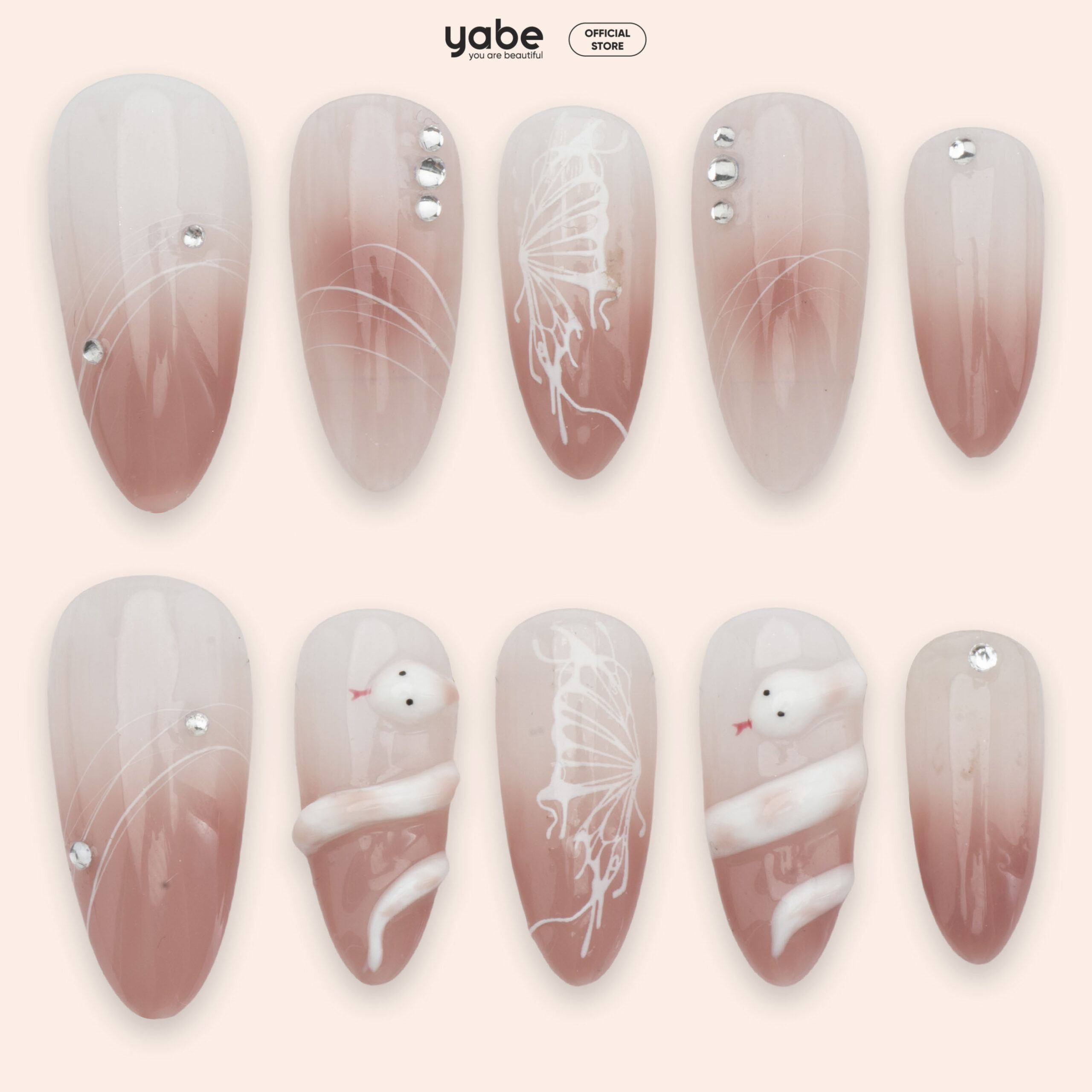 Press on nails beauty red 1767