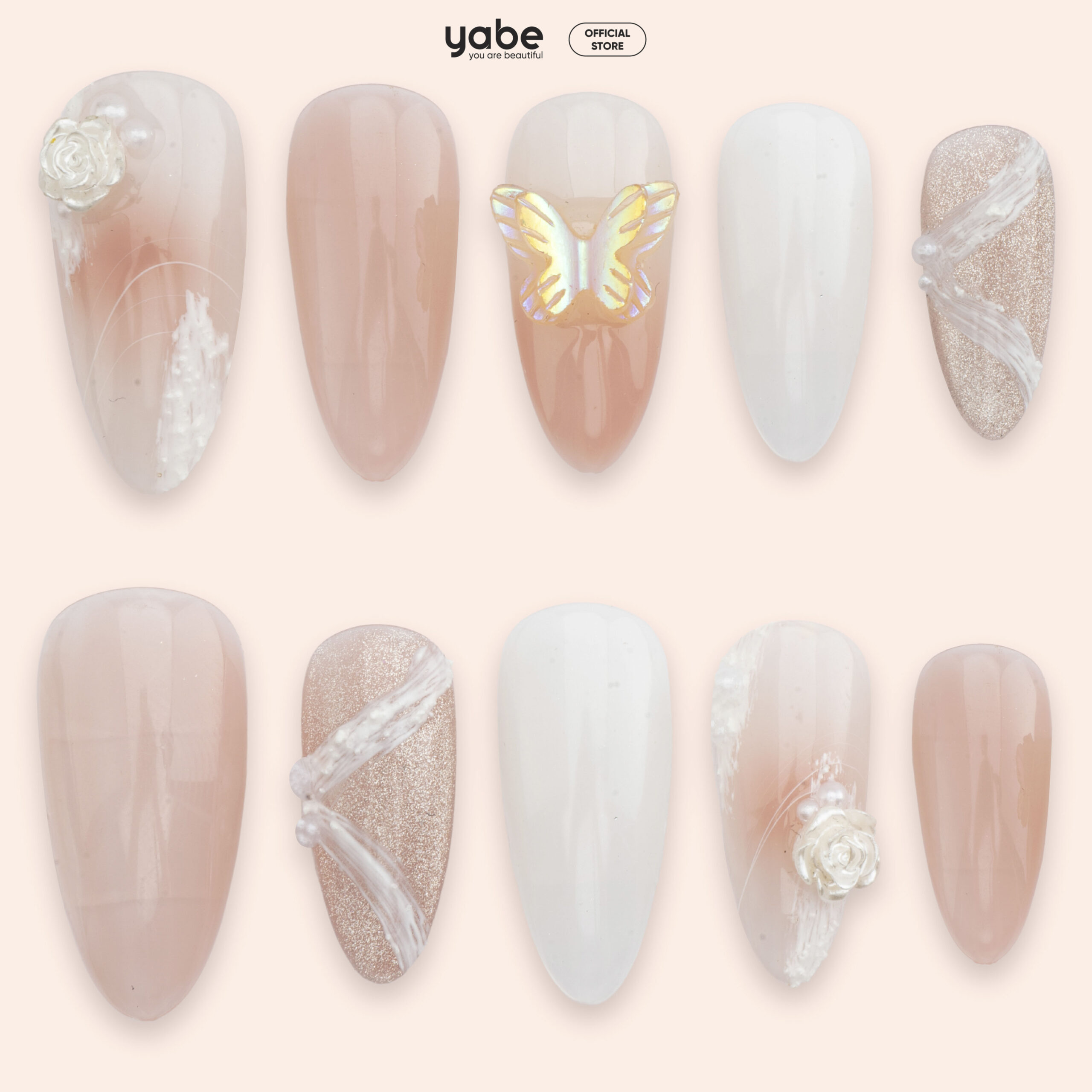 Press on nails beauty cream 1775