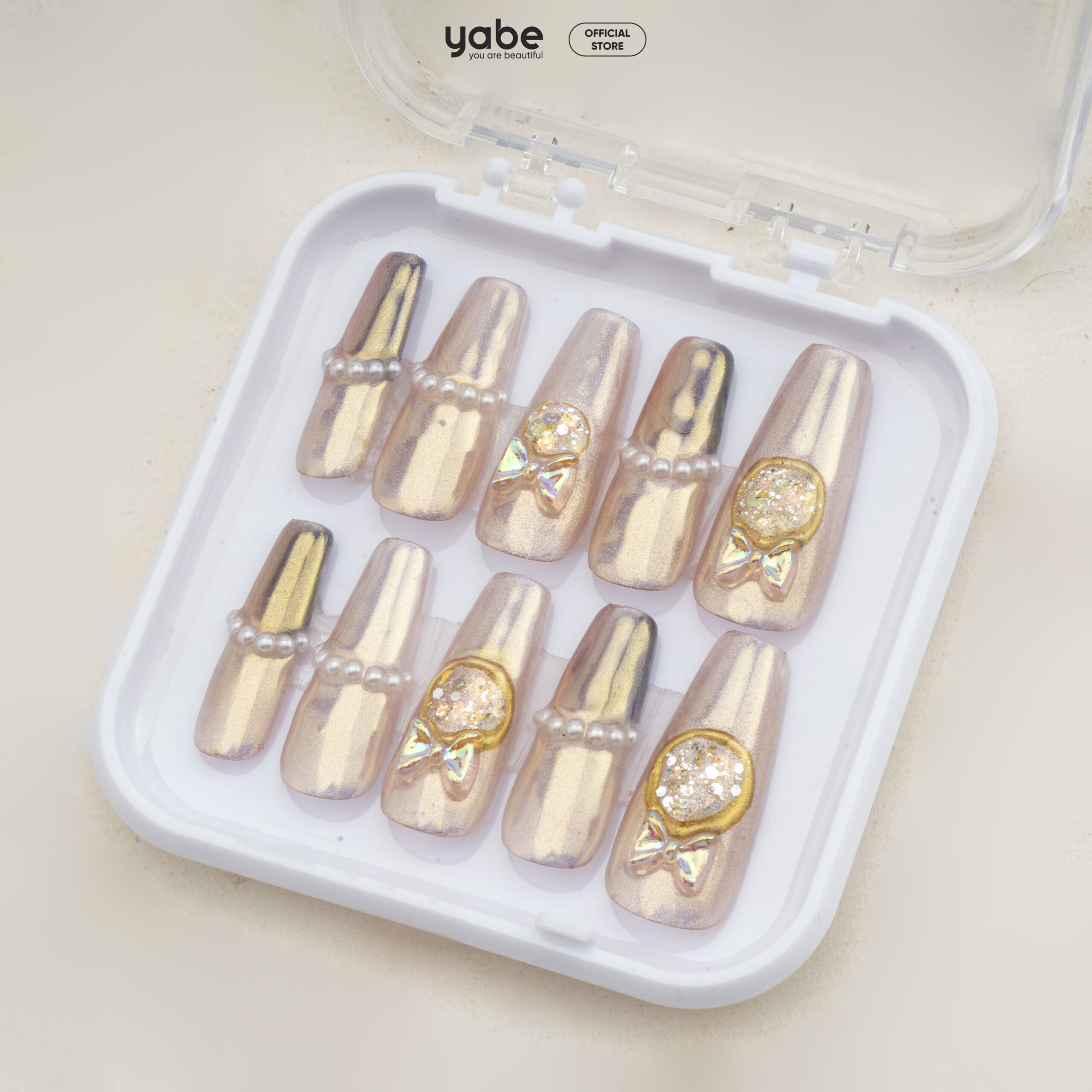 Press on nails beauty cream 1777