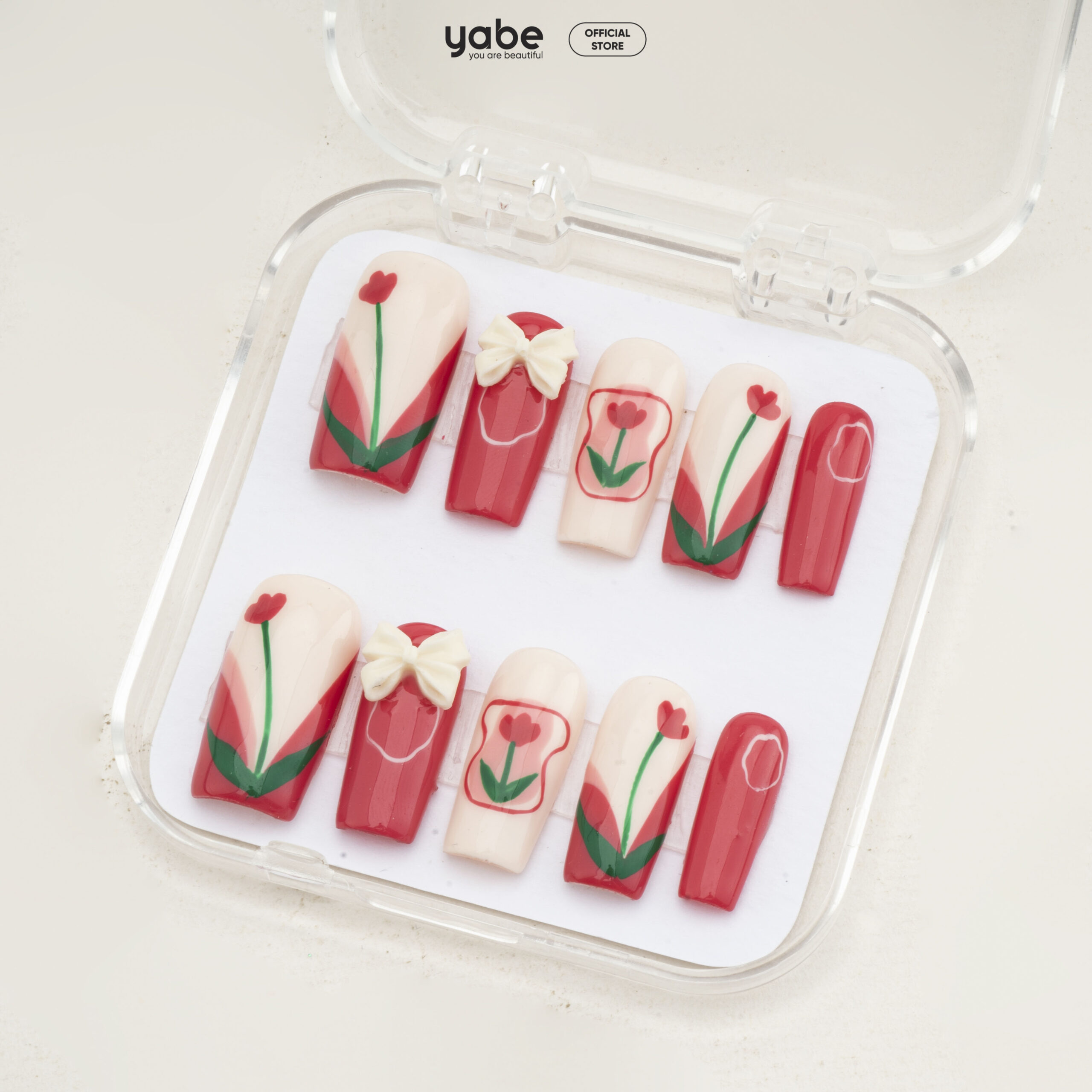 Press on nails beauty red 1779