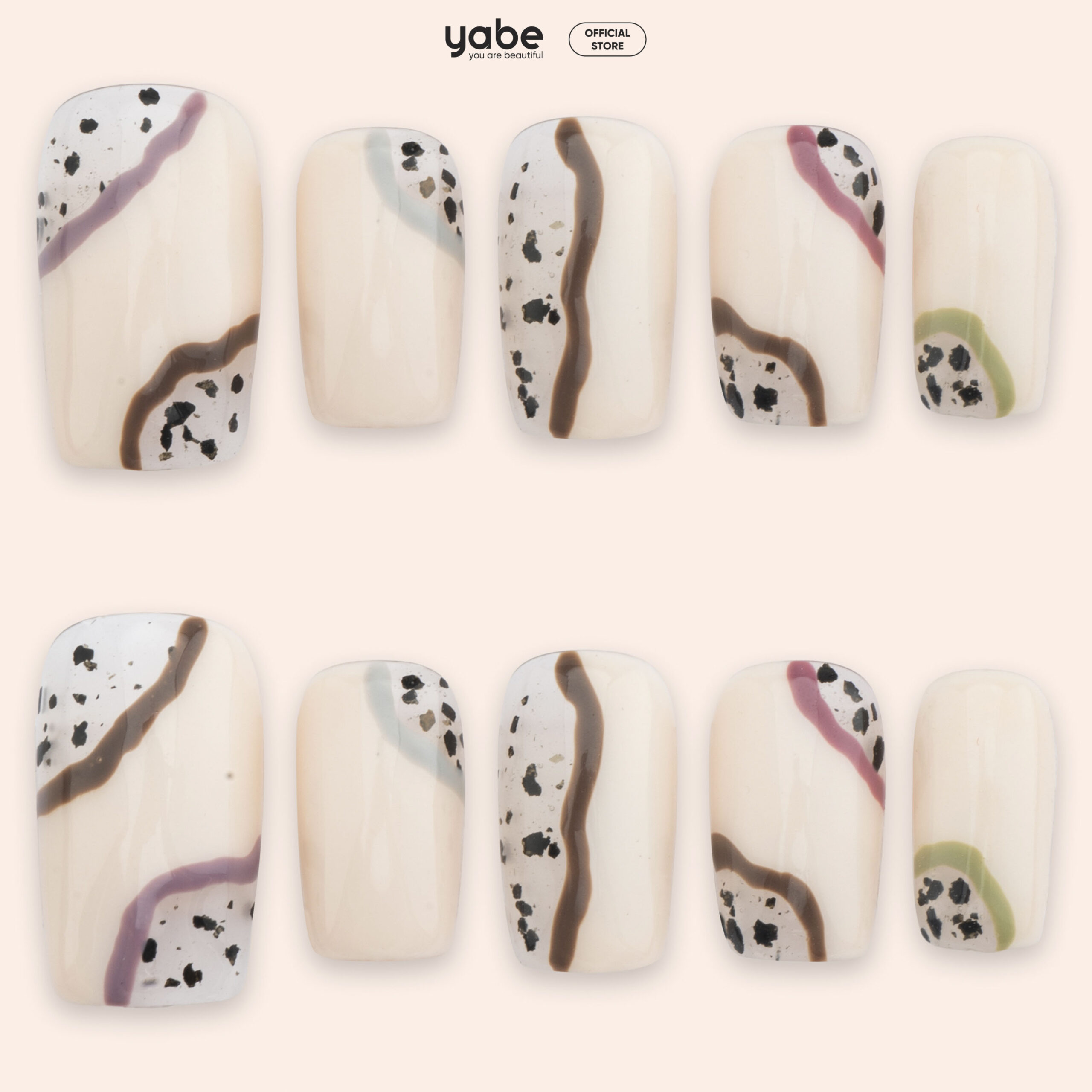 Press on nails lovely cream 1781