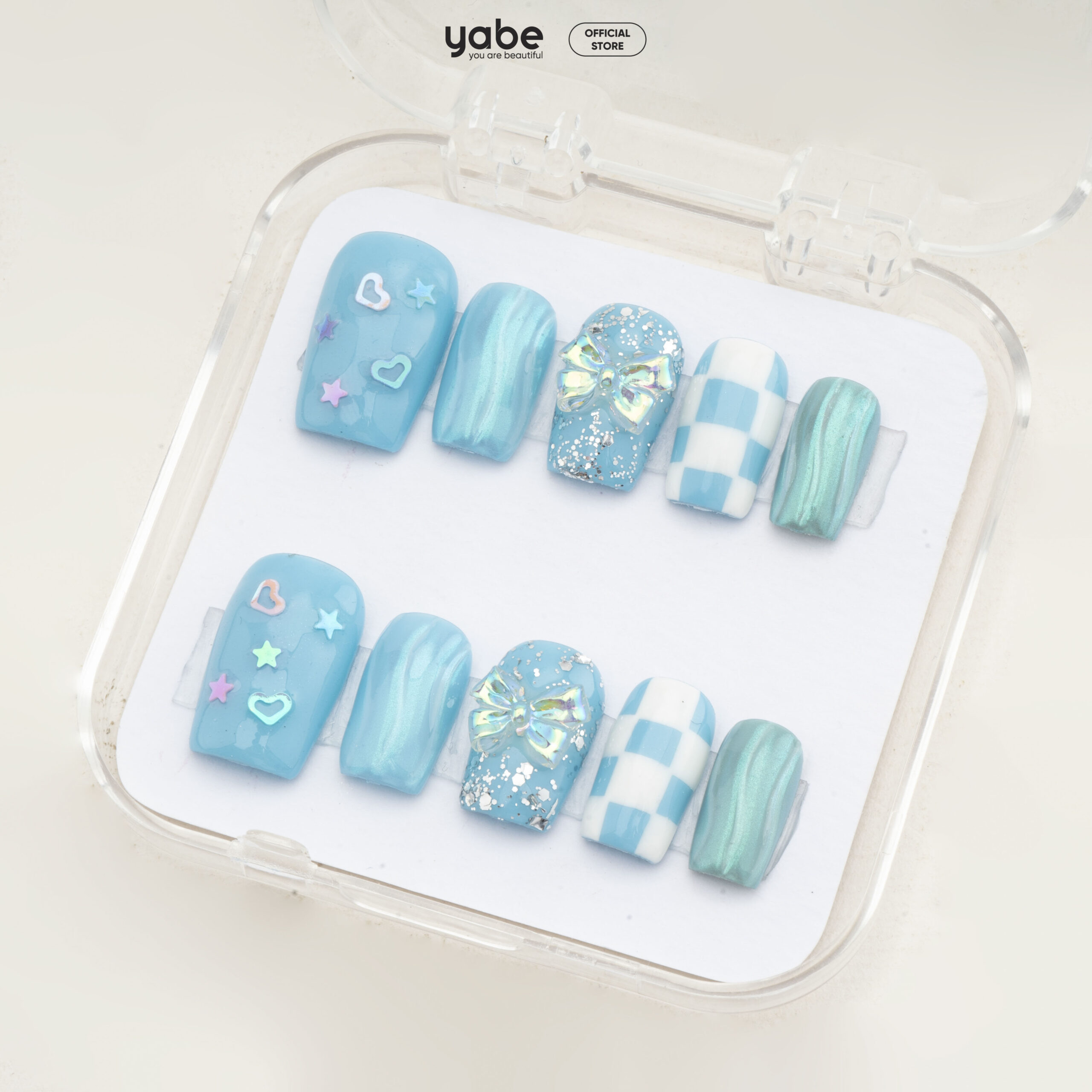 Press on nails lovely blue 1783
