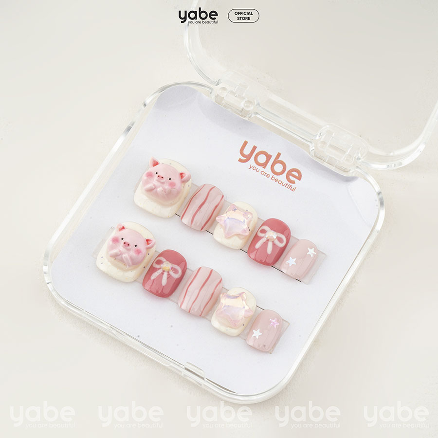 Press on nails lovely pink 1784